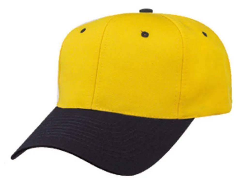 1 Dozen Blank Two Tone Cotton Twill Baseball Hats Caps Snapback Wholesale Lot Bulk