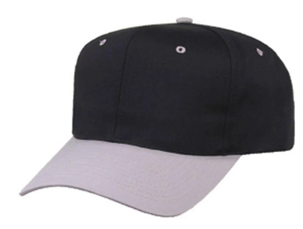 1 Dozen Blank Two Tone Cotton Twill Baseball Hats Caps Snapback Wholesale Lot Bulk