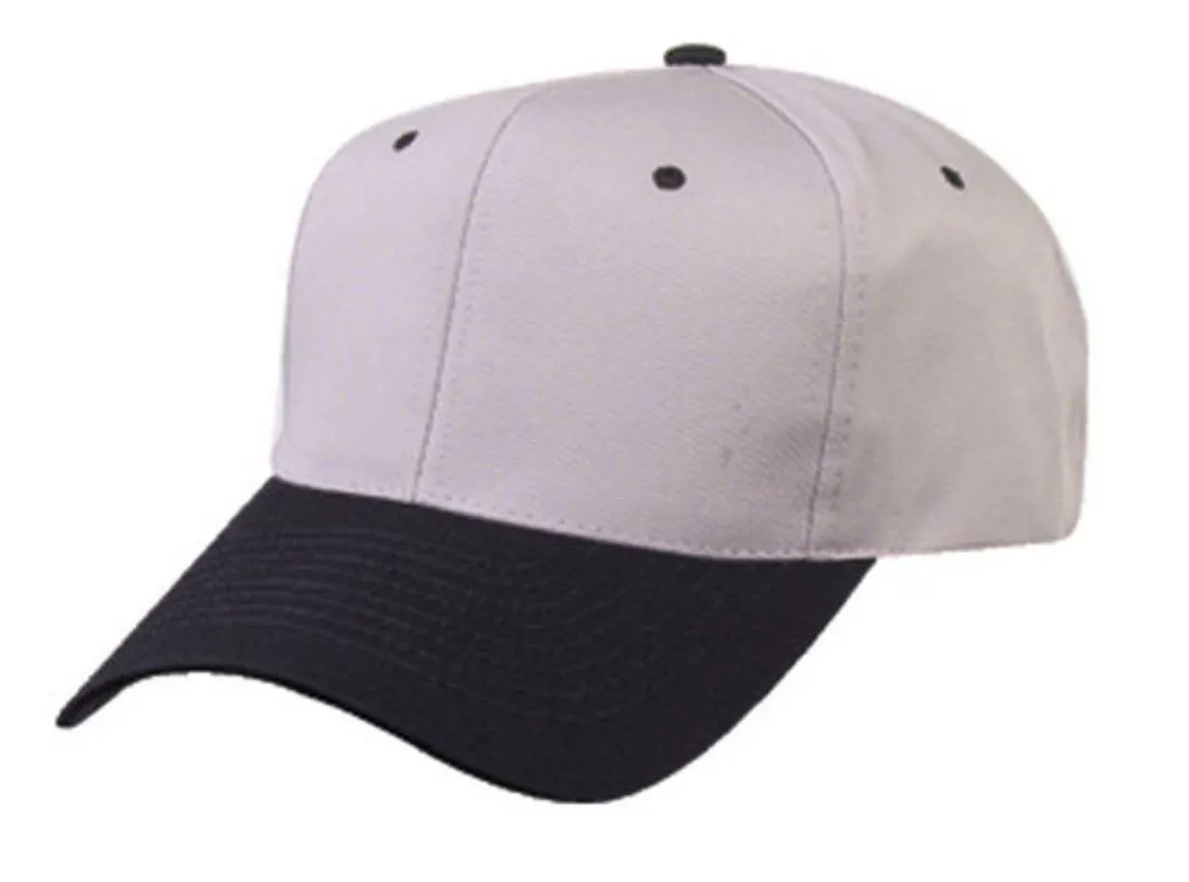 1 Dozen Blank Two Tone Cotton Twill Baseball Hats Caps Snapback Wholesale Lot Bulk