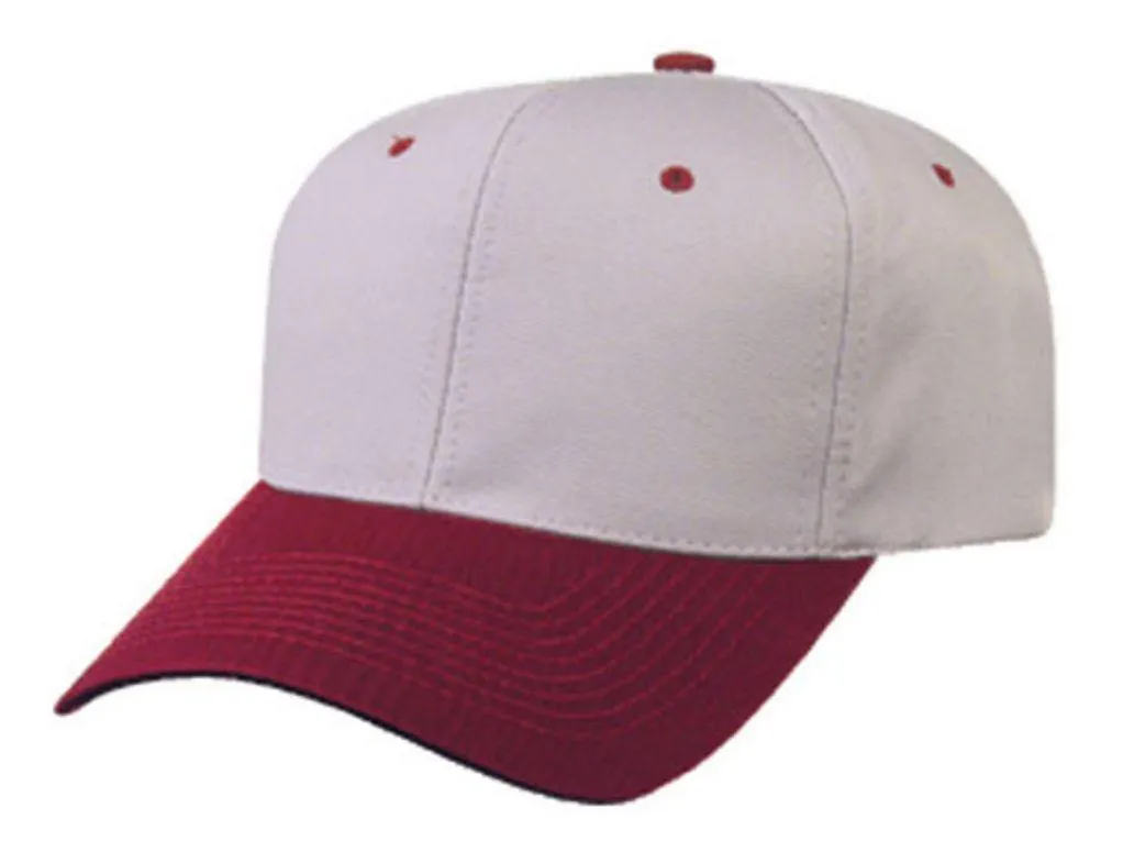 1 Dozen Blank Two Tone Cotton Twill Baseball Hats Caps Snapback Wholesale Lot Bulk