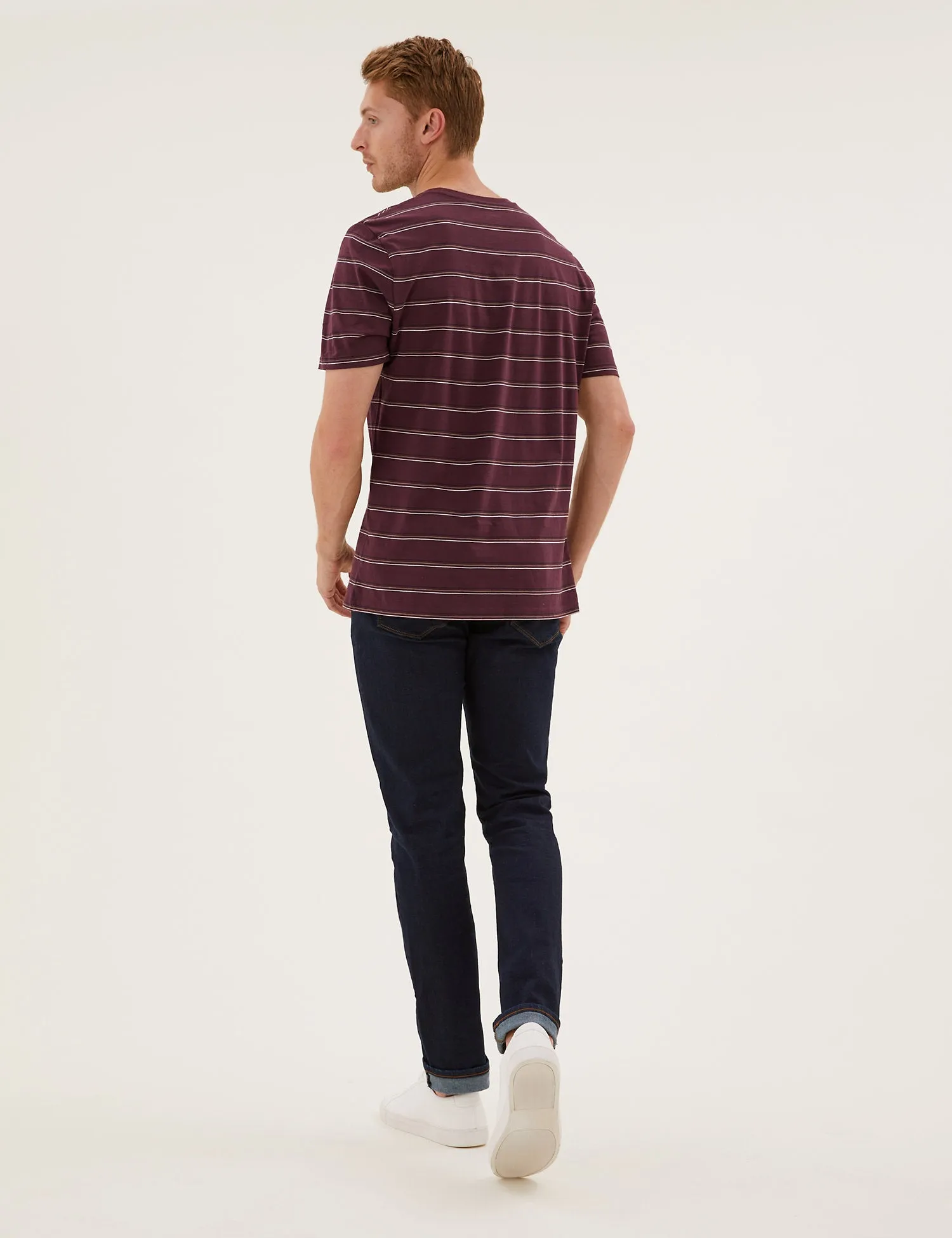 2 Pack Pure Cotton Striped T-Shirts