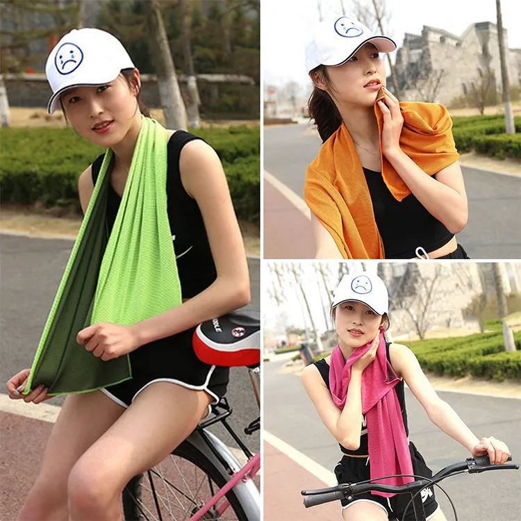 Absorbent Polyester Quick-drying Breathable Cold-skinned Fitness Sports Portable Towel(Red)