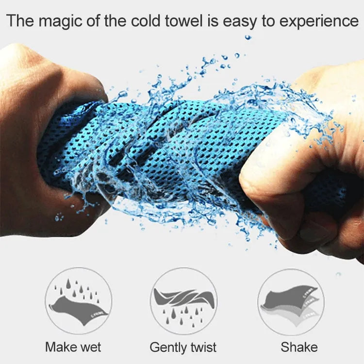 Absorbent Polyester Quick-drying Breathable Cold-skinned Fitness Sports Portable Towel(Red)