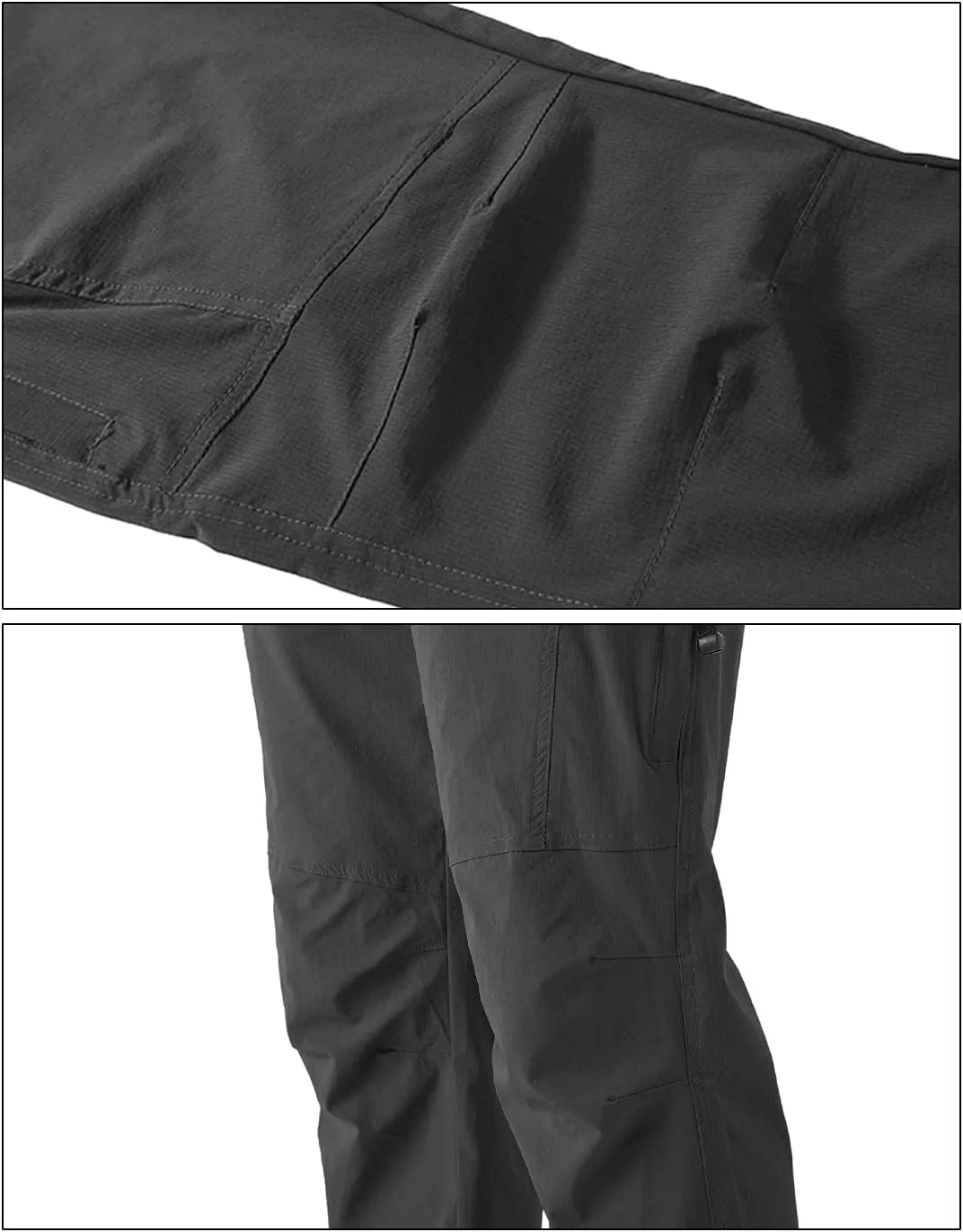 BGOWATU Men's Hiking Pants Quick Dry Lightweight Water Resistant Outdoor Sports Pants with Zipper Cargo Pockets