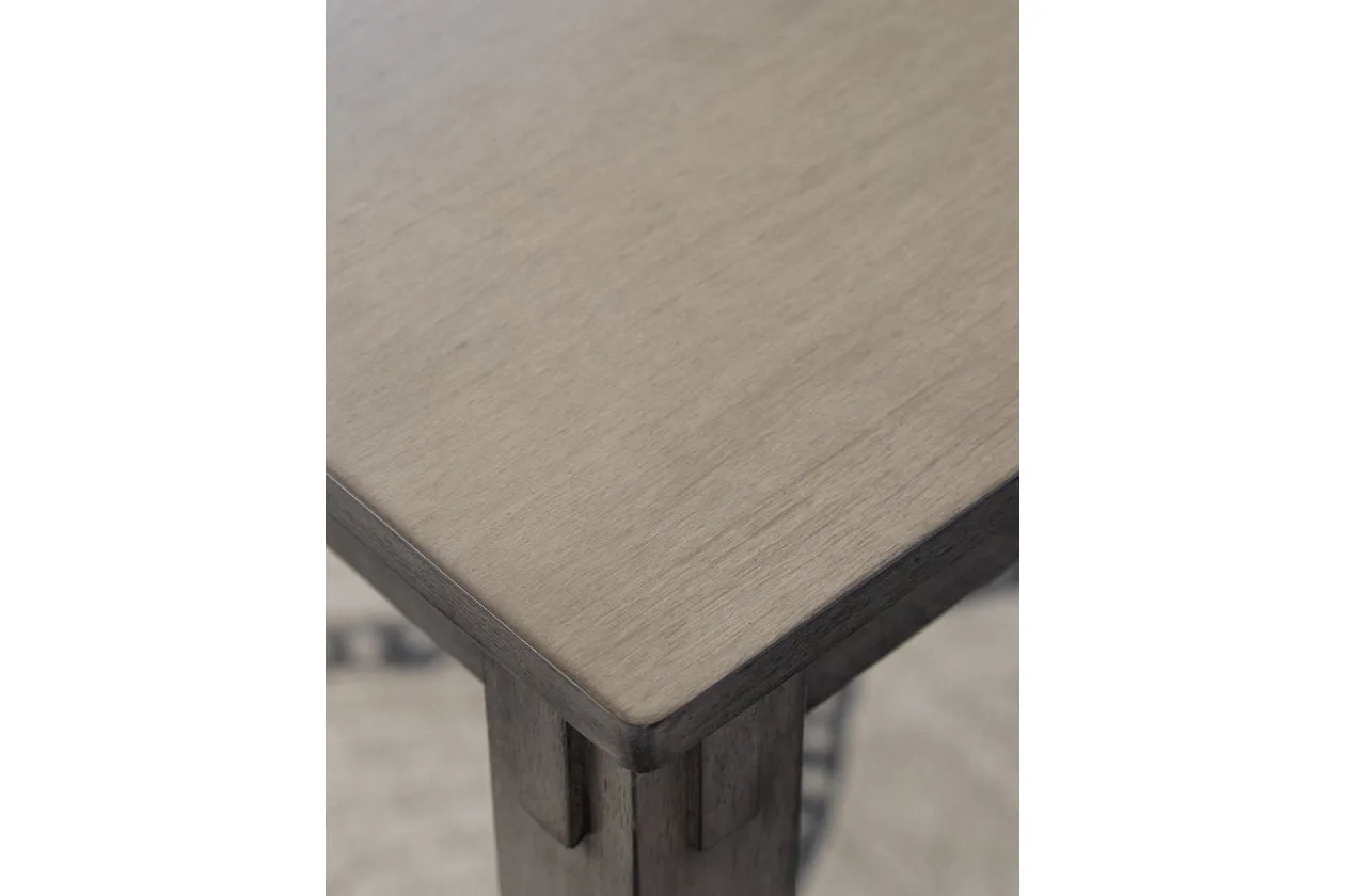Bridson Gray Dining Table and Chairs with Bench (Set of 6)