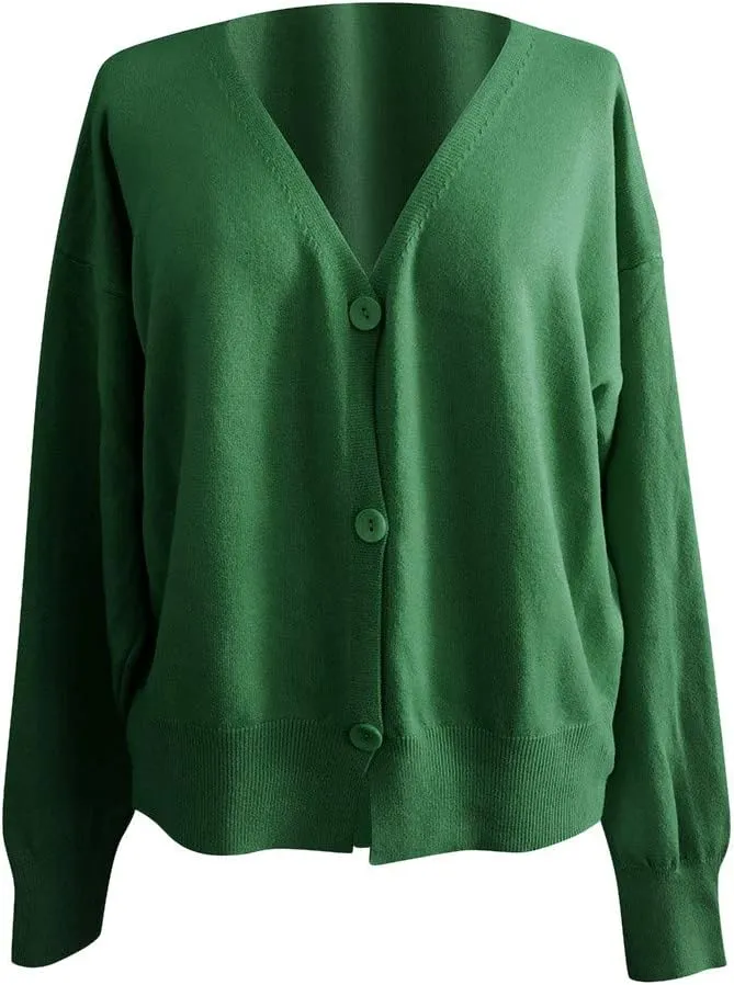 Cardigan Sweaters for Women Button Up Long Sleve Lightweight Cardigans Loose Crochet Trendy Outfits 2025 Boho Jacket