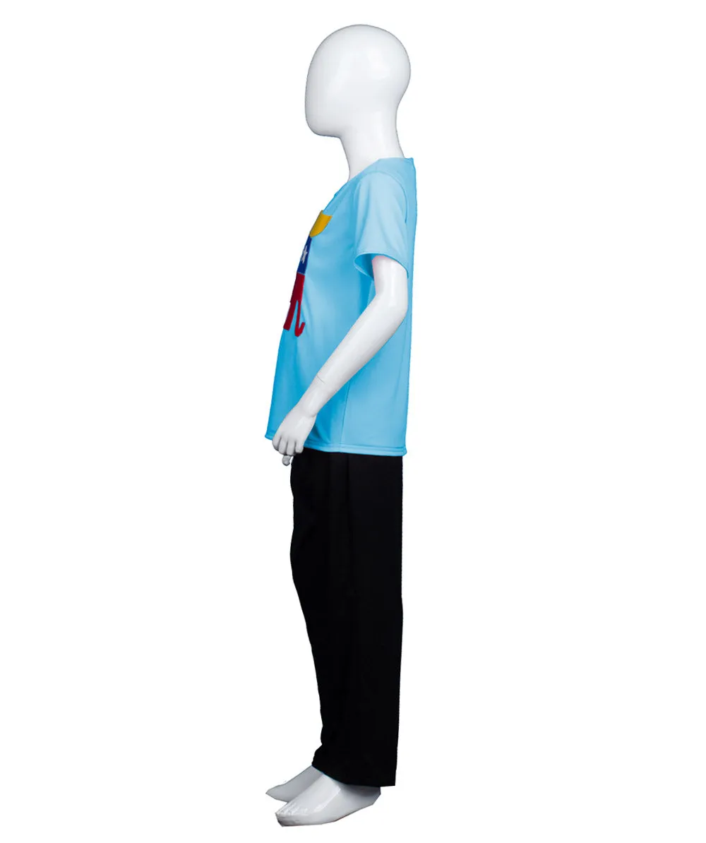 Child's Elephant President Hair Style T-shirt  |  Lt. Blue Cosplay Costume