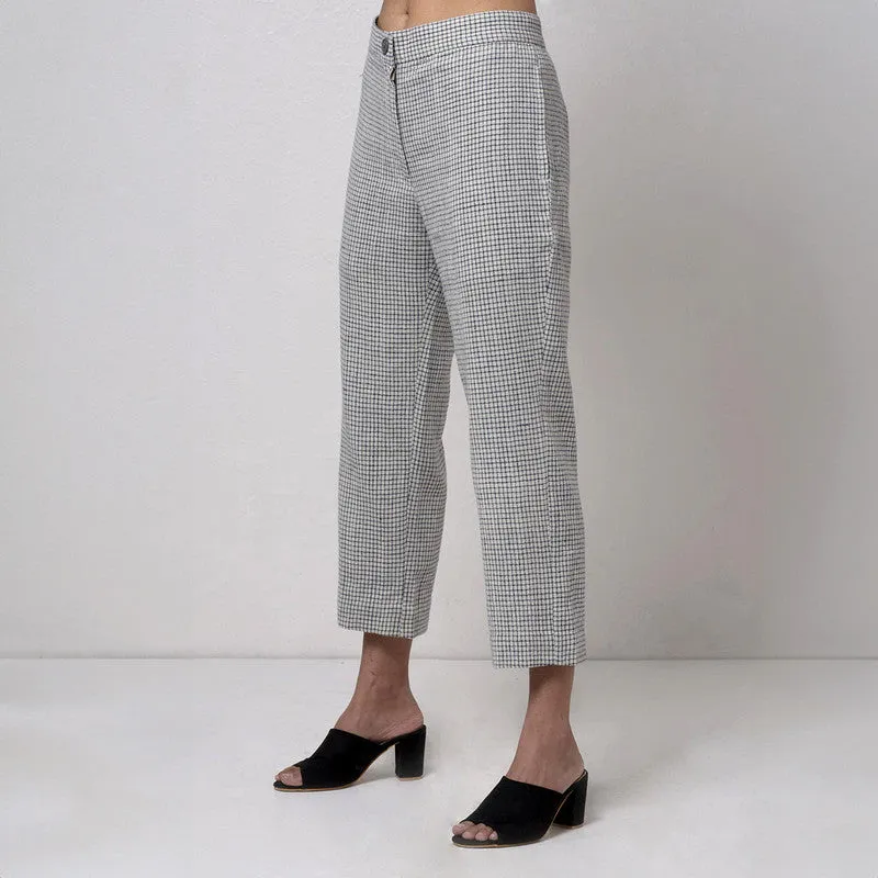 Cotton Trouser For Women | Regular Fit | Full Length | Off White
