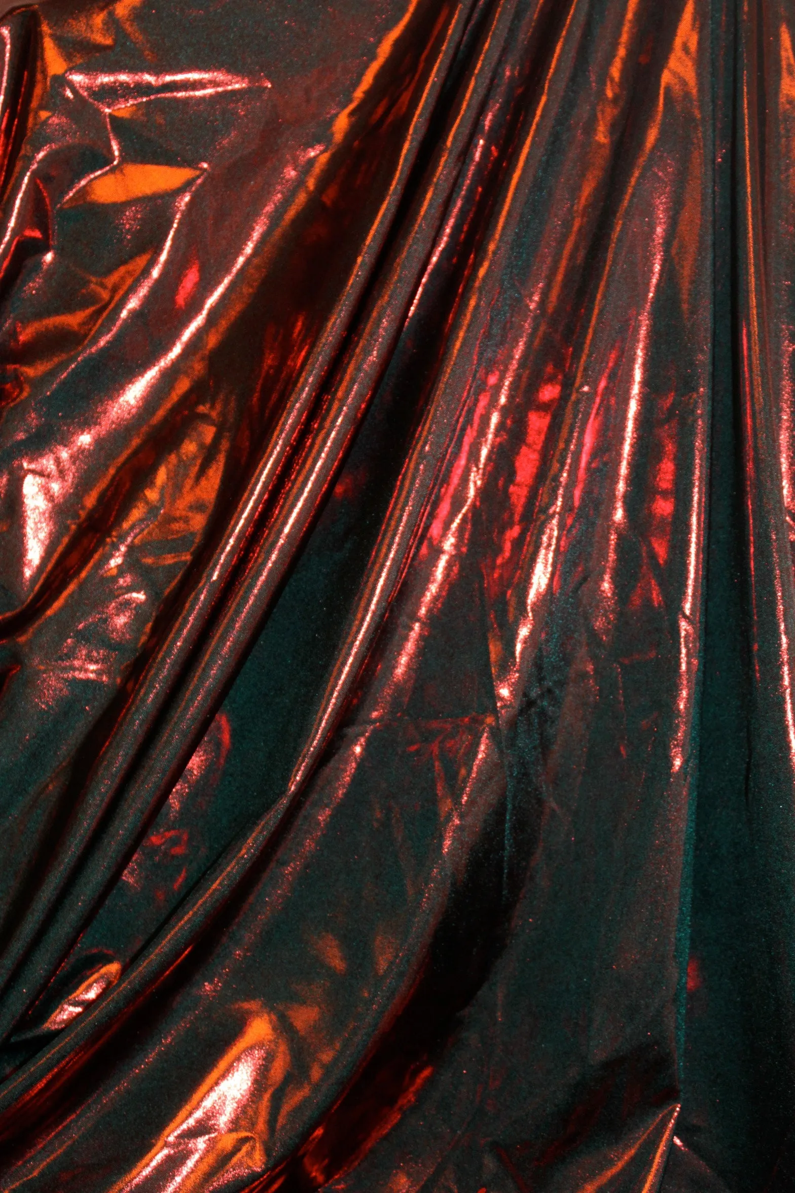 Deep Red Chameleon Spandex Fabric Sample