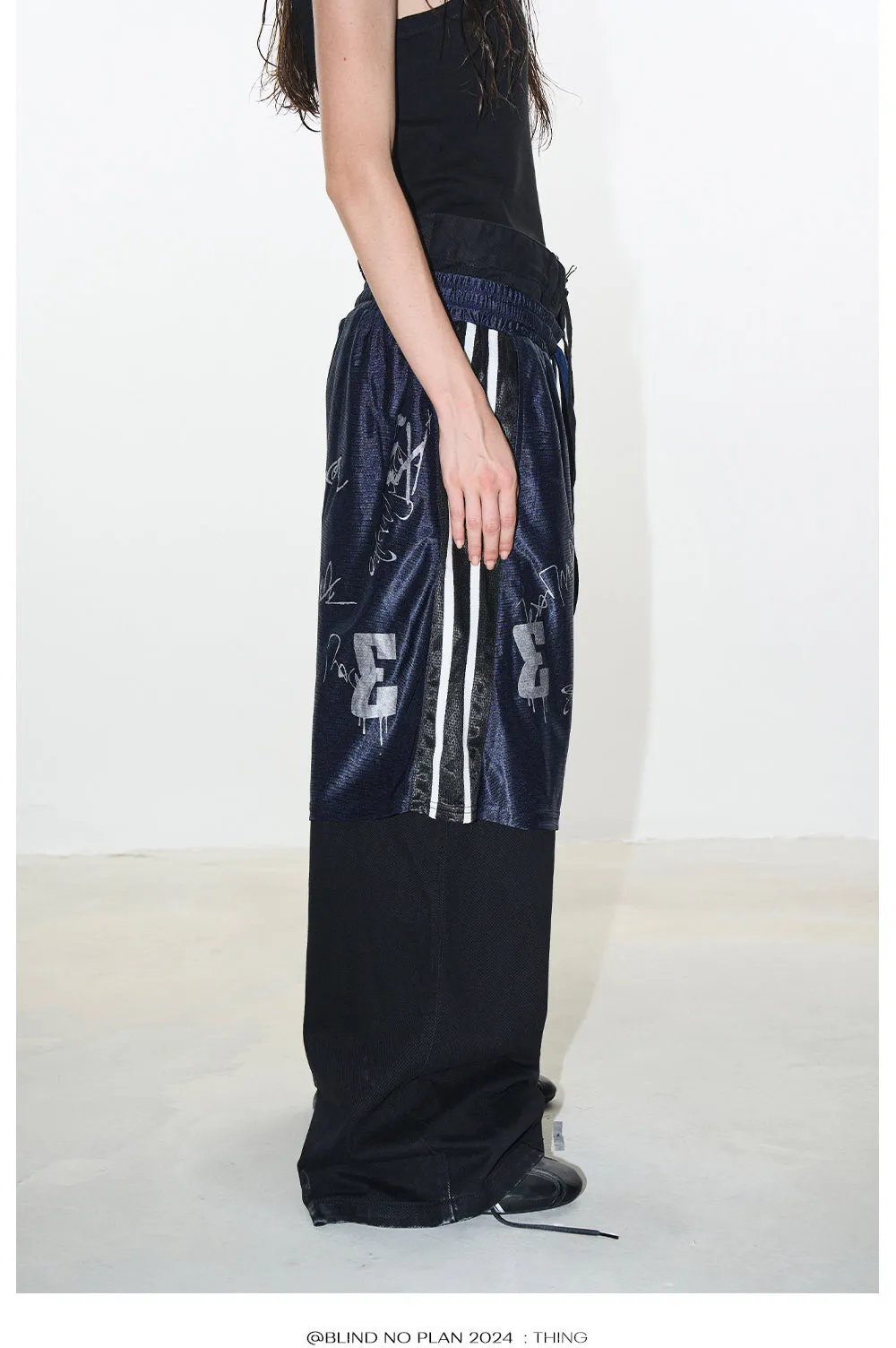 Faux two-piece sports pants