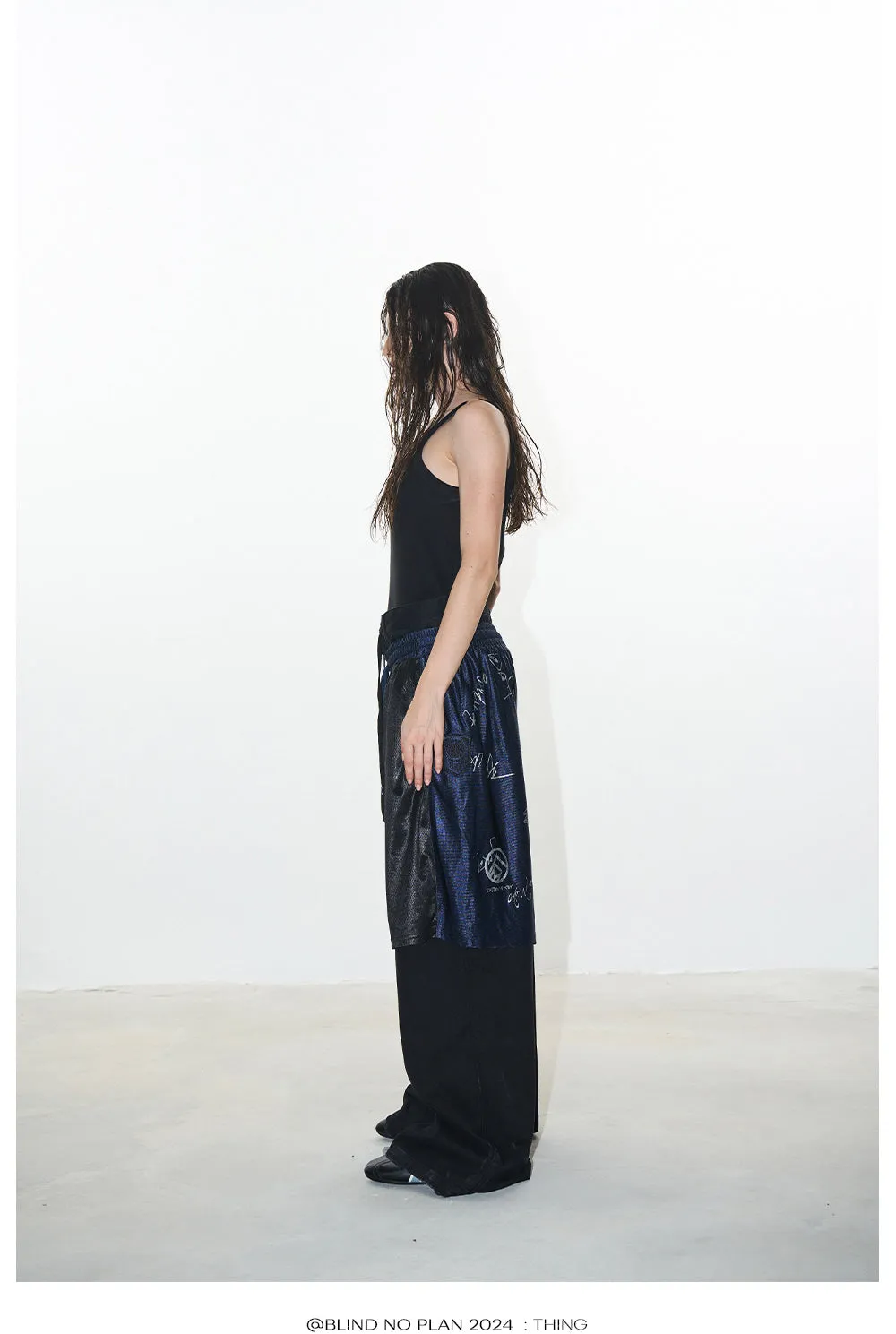 Faux two-piece sports pants