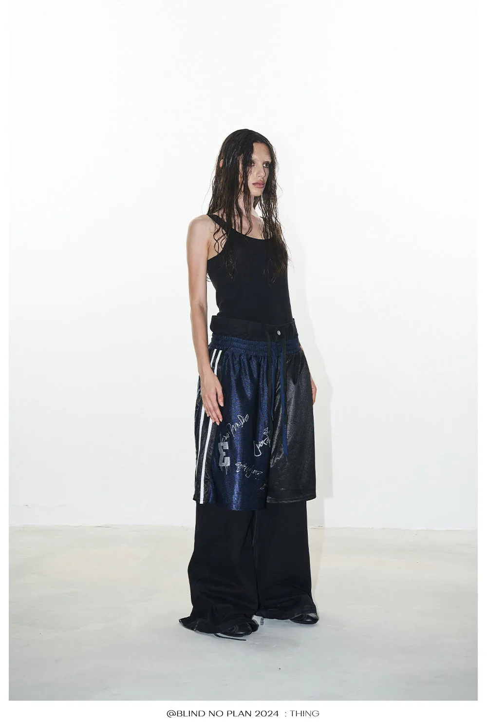 Faux two-piece sports pants