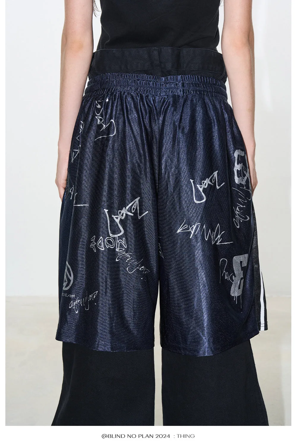 Faux two-piece sports pants