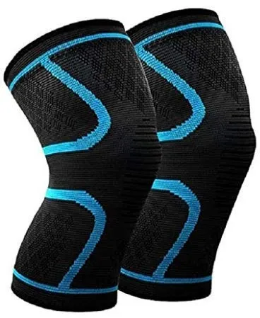 Importikaah Knee Sleeve: Compression Fit Support for Joint Pain & Arthritis Relief (Grey Neon, Red, Blue)
