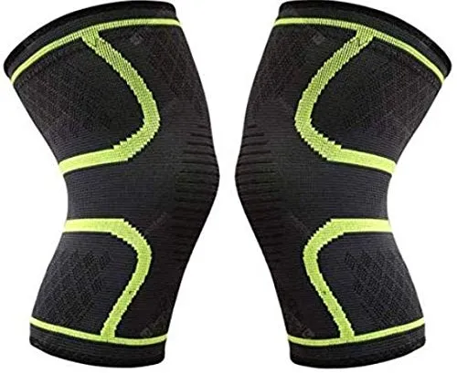 Importikaah Knee Sleeve: Compression Fit Support for Joint Pain & Arthritis Relief (Grey Neon, Red, Blue)