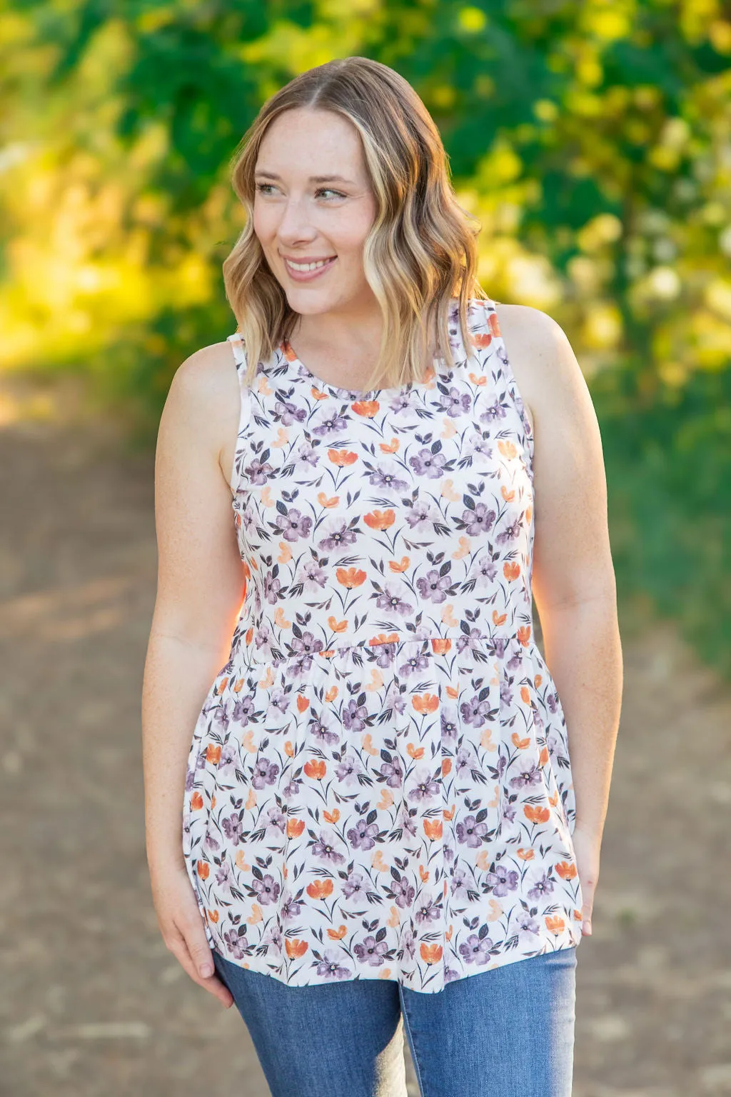 IN STOCK Renee Ruffle Tank - Harvest Floral