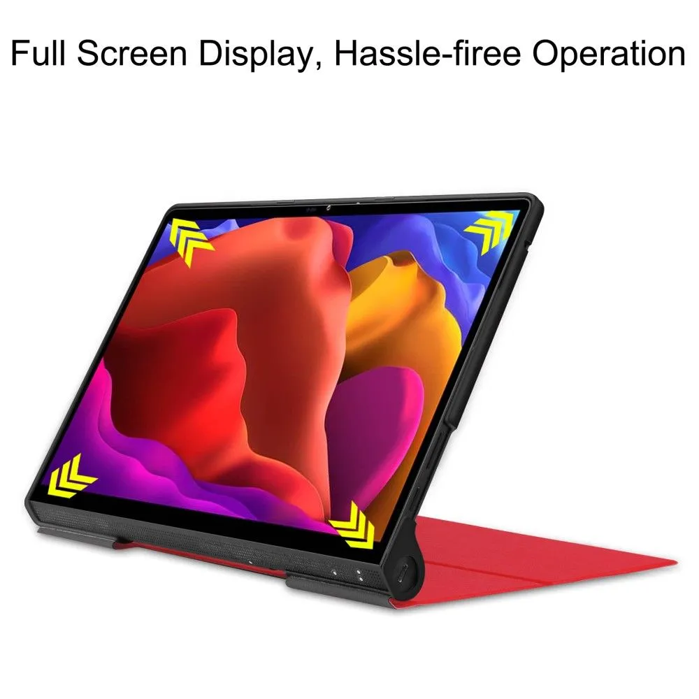 Lenovo Yoga 13 PU leather flip case with kickstand - Red