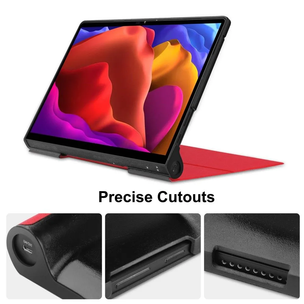 Lenovo Yoga 13 PU leather flip case with kickstand - Red