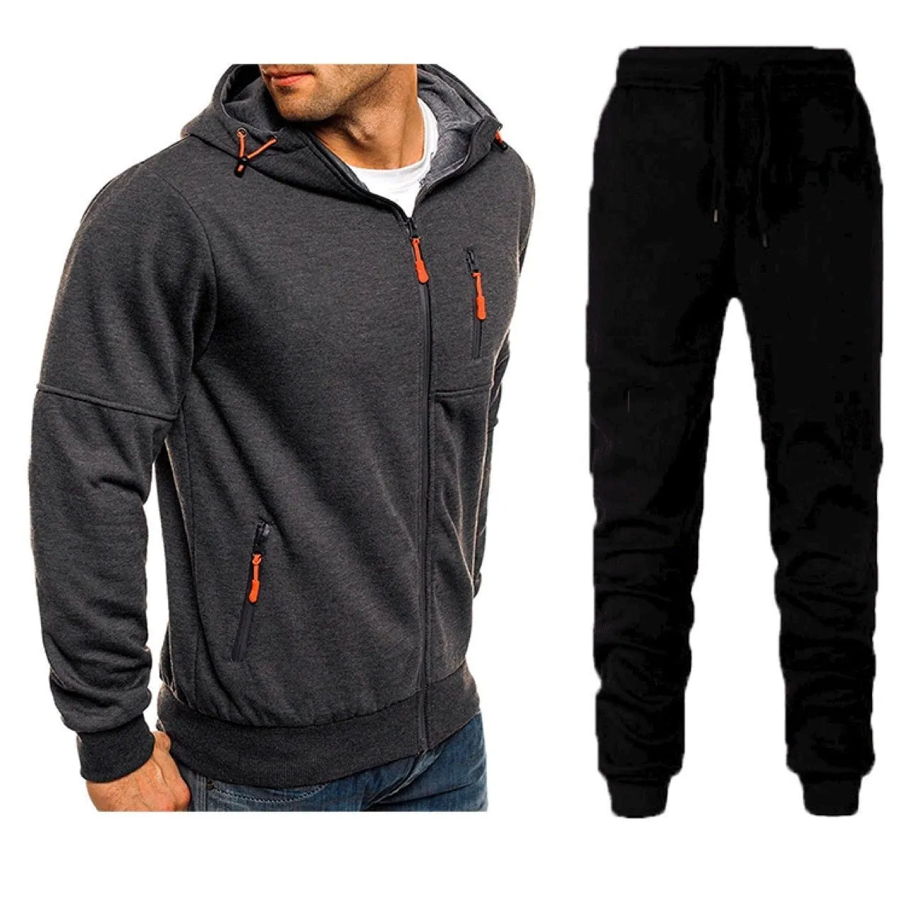 LovelyRLovely Men's Two-piece Zipper Sport Suit