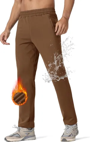 MAGCOMSEN Men's Winter Fleece Lined Sweatpants Running Warm Athletic Pants Sports Water Resistant Pants