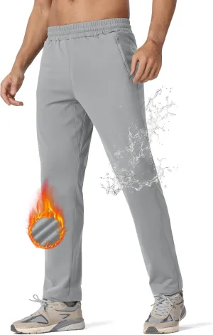 MAGCOMSEN Men's Winter Fleece Lined Sweatpants Running Warm Athletic Pants Sports Water Resistant Pants