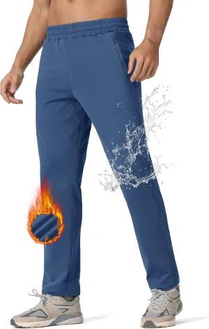 MAGCOMSEN Men's Winter Fleece Lined Sweatpants Running Warm Athletic Pants Sports Water Resistant Pants