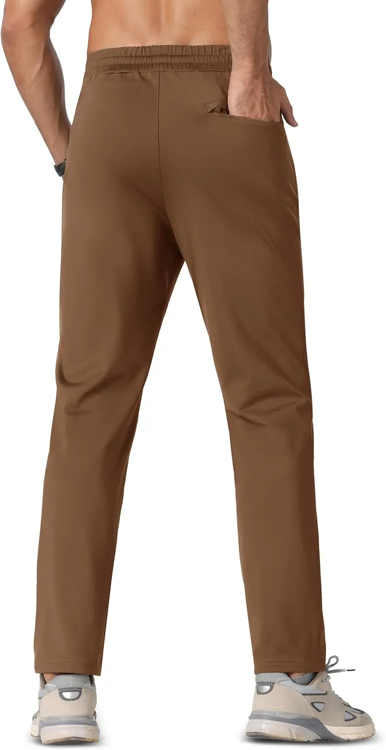 MAGCOMSEN Men's Winter Fleece Lined Sweatpants Running Warm Athletic Pants Sports Water Resistant Pants