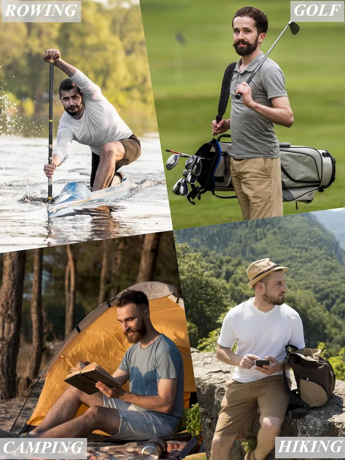 Mens Cargo Shorts Hybrid Amphibian Workout Pants Casual Athletic Golf Workout Lightweight Multi Pockets Twill Short