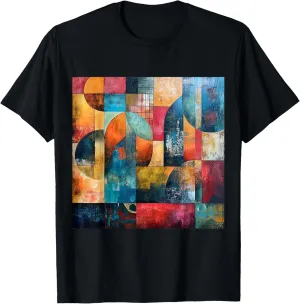 modern abstract pattern art design, Boho Abstract Geometric T-Shirt