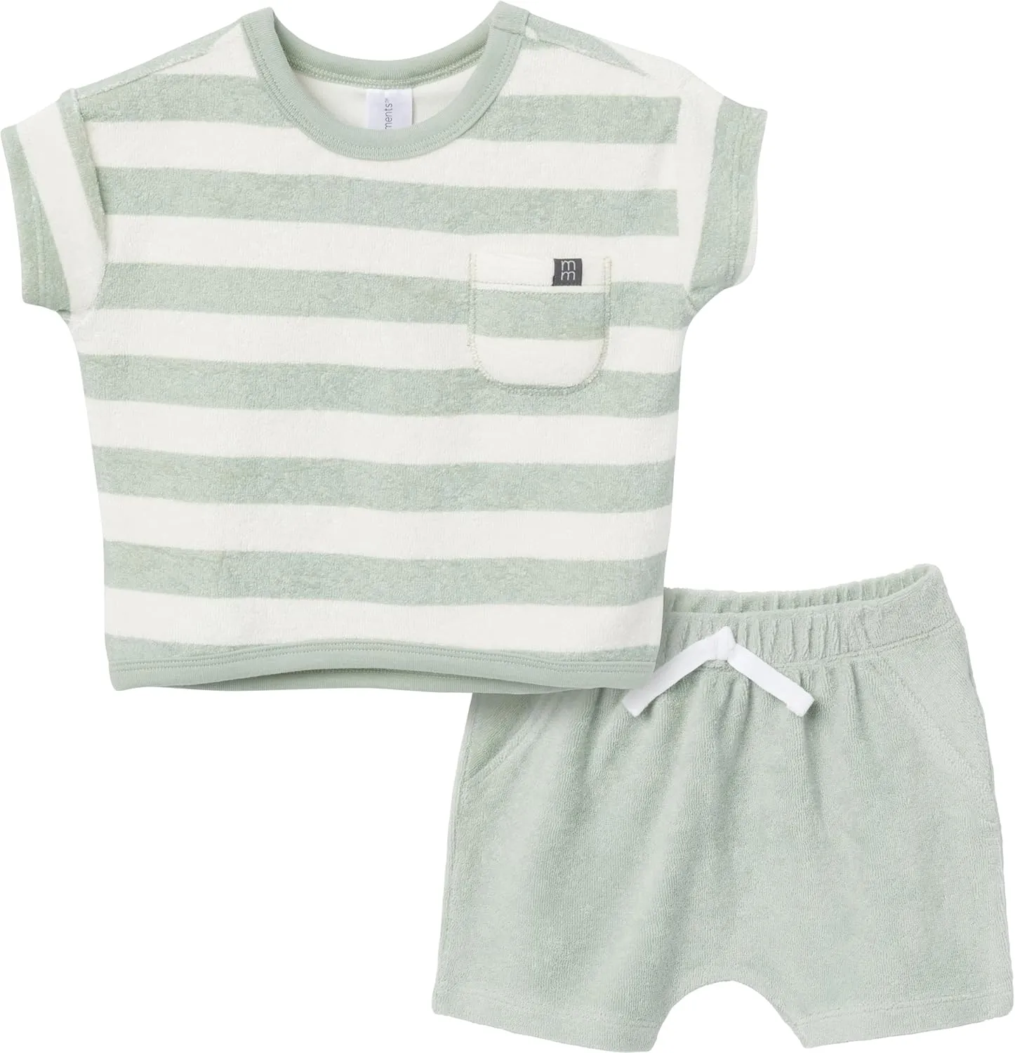 Modern Moments by Gerber Baby Boys' 2-Piece Knit Terry Shirt and Short