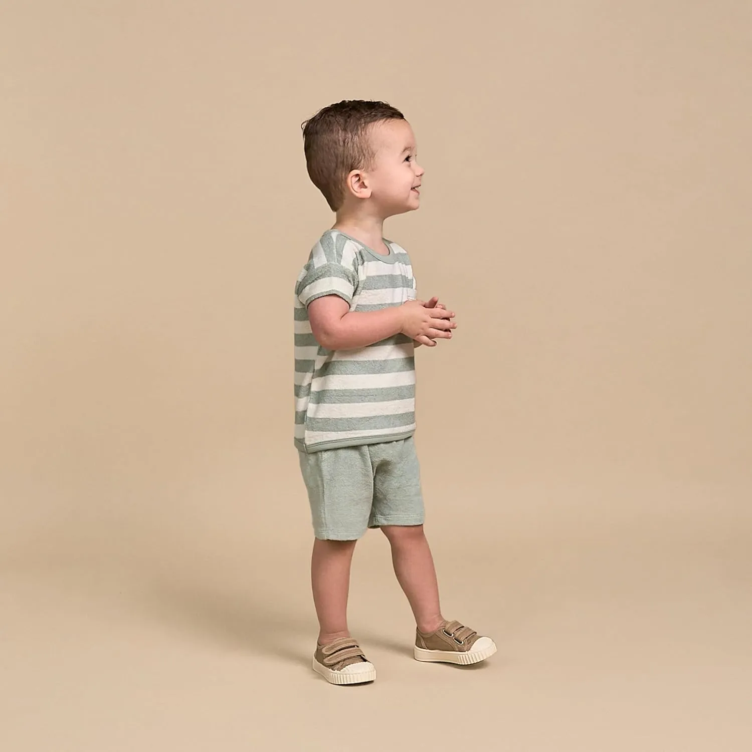 Modern Moments by Gerber Baby Boys' 2-Piece Knit Terry Shirt and Short