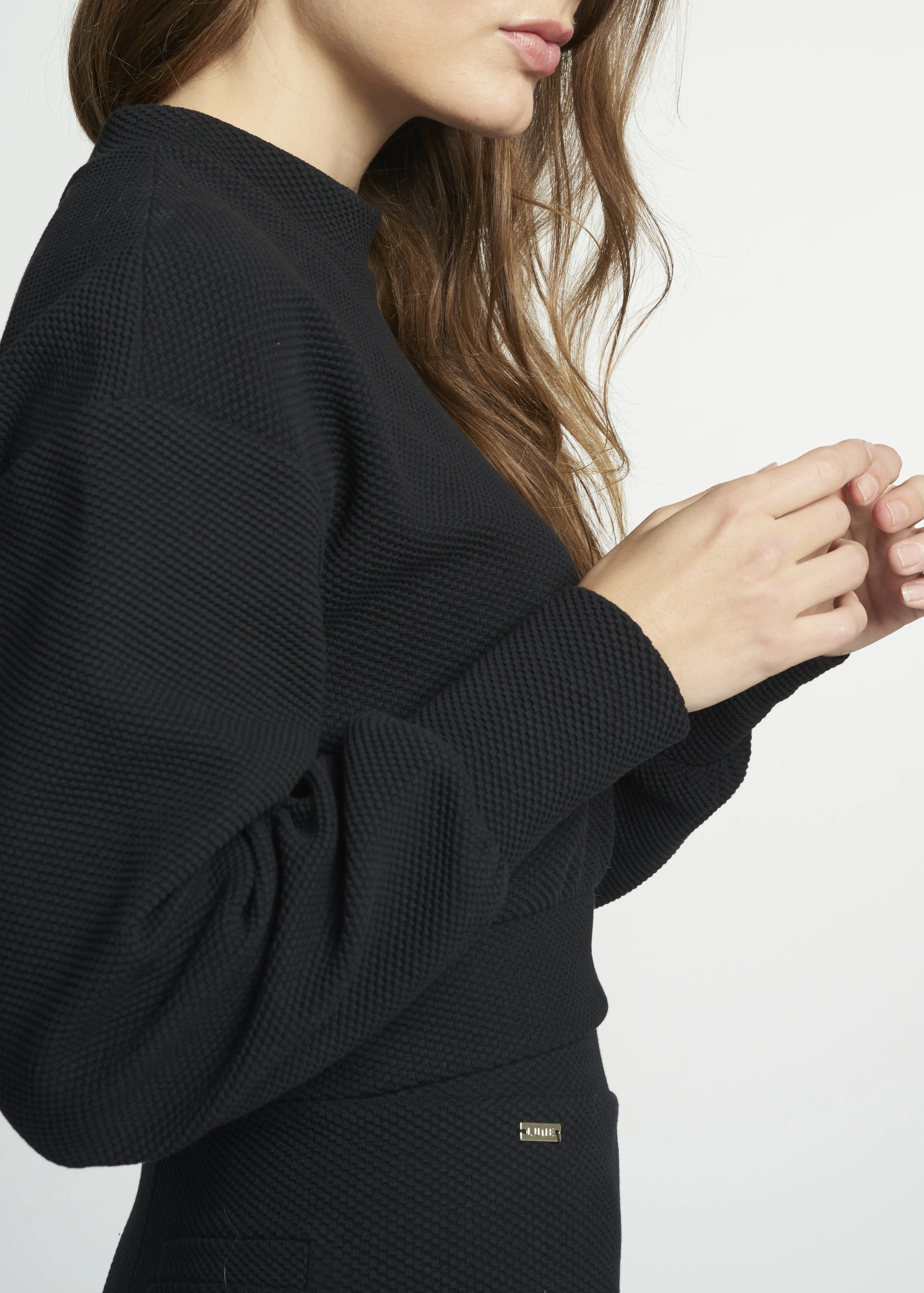 Moon Cropped Sweat - Black