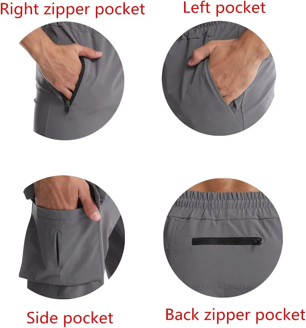 Muscle Killer Mens Running Jogger Pants Workout Athletic Sweatpants Lightweight Quick Dry Tapered Hiking Pants Sports Pants