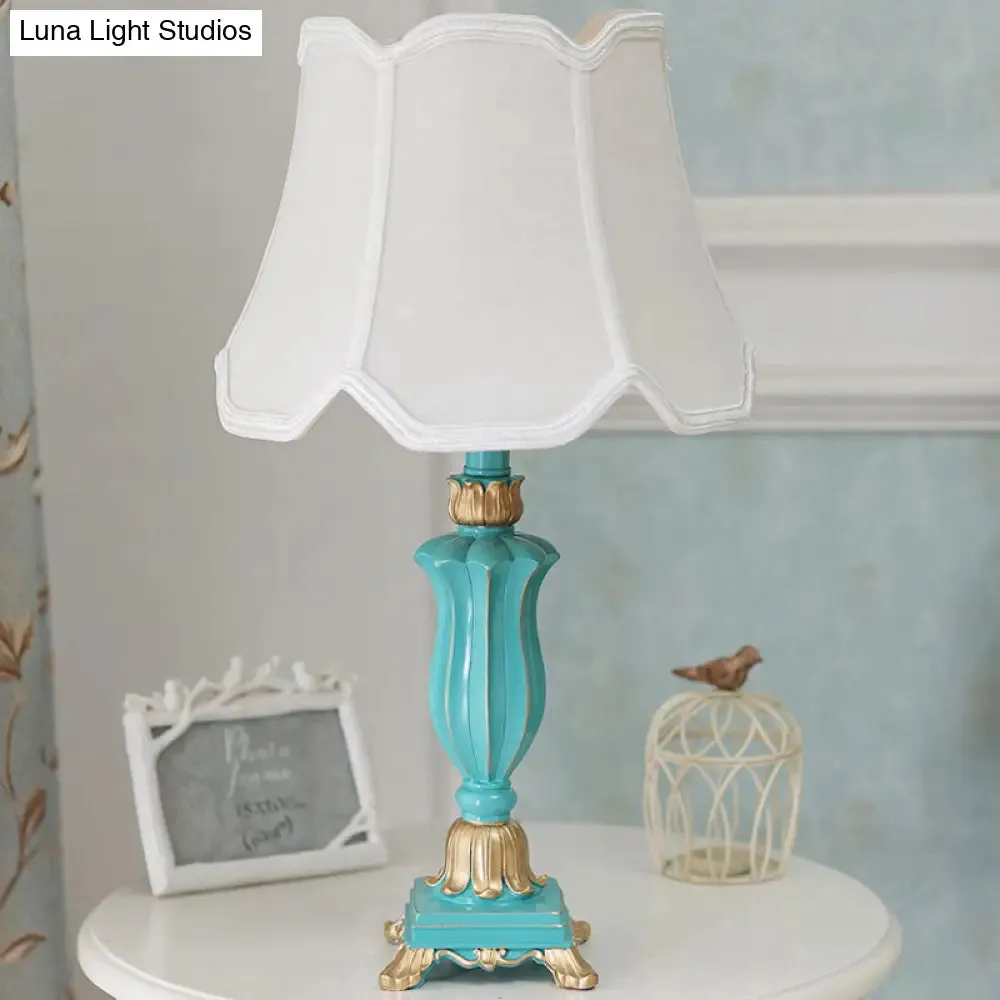 Prudence - White/Blue Table Lamp