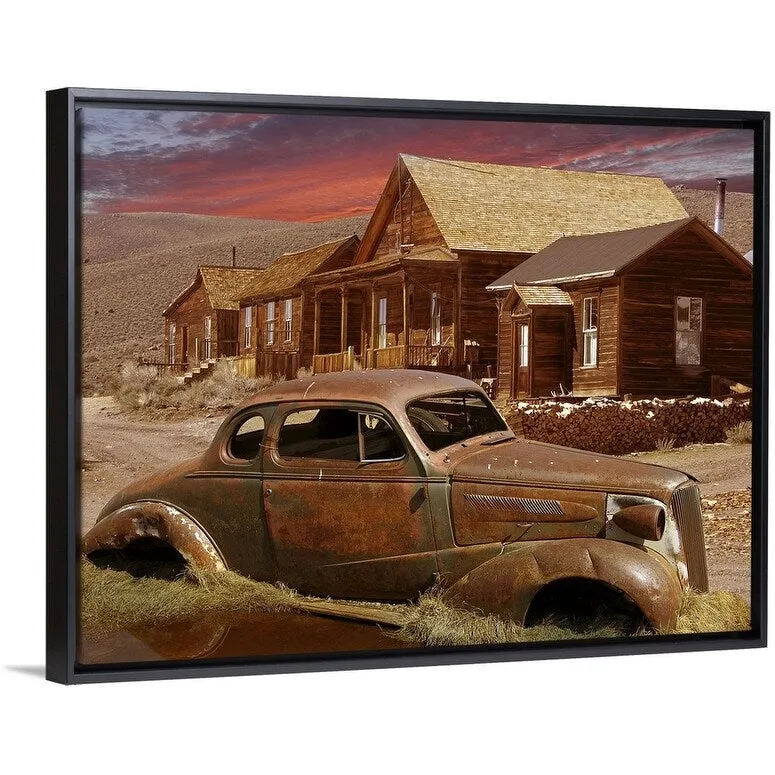 "Bodie Ghost Town" Black Float Frame Canvas Art