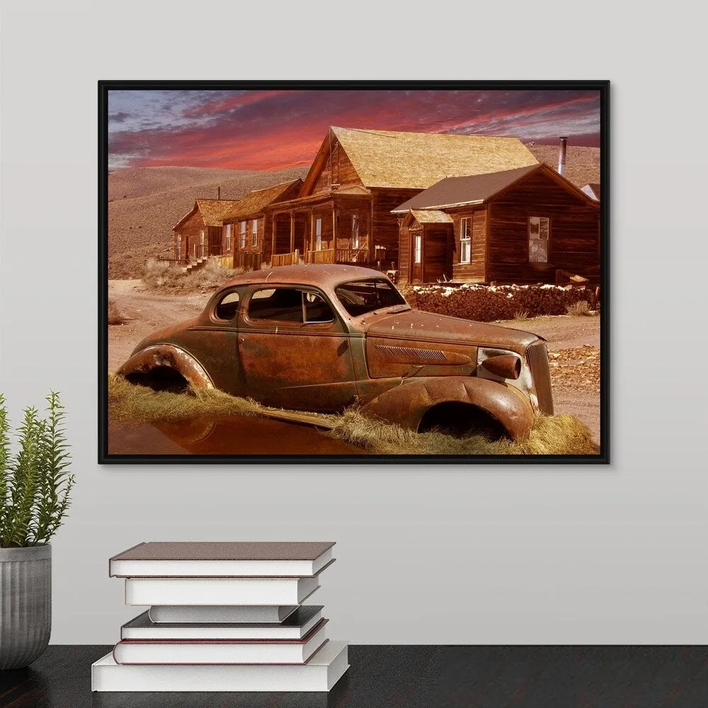 "Bodie Ghost Town" Black Float Frame Canvas Art