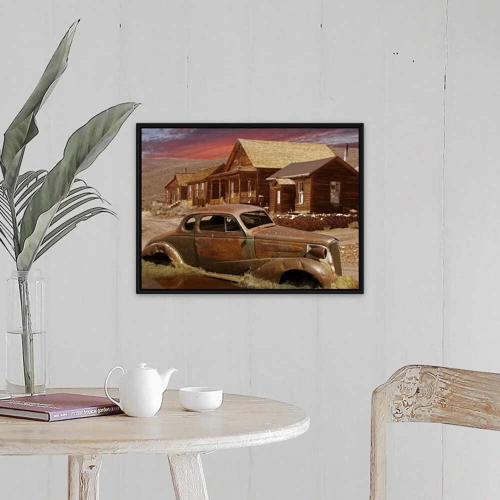 "Bodie Ghost Town" Black Float Frame Canvas Art