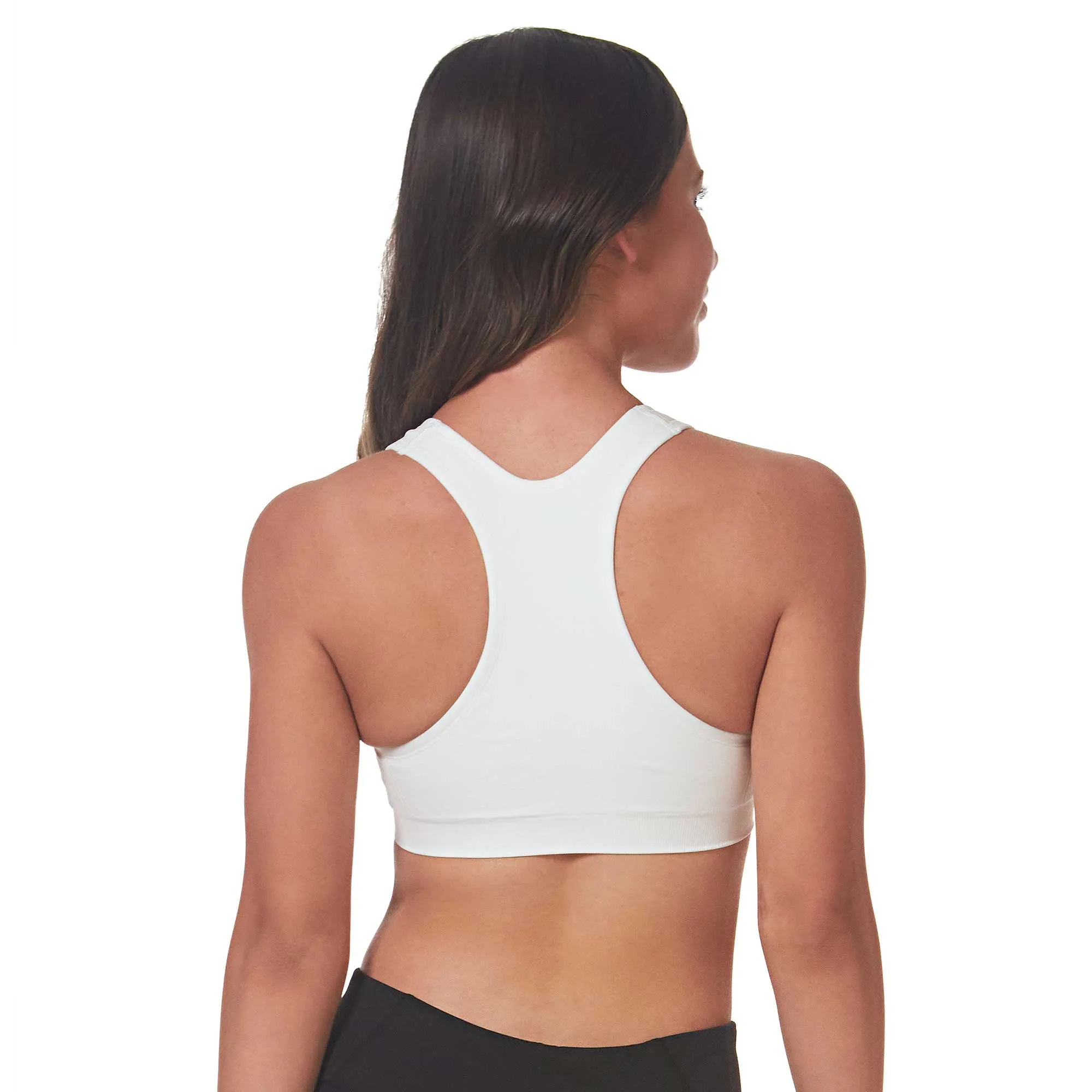 Racer Seamless Sports Bra - White