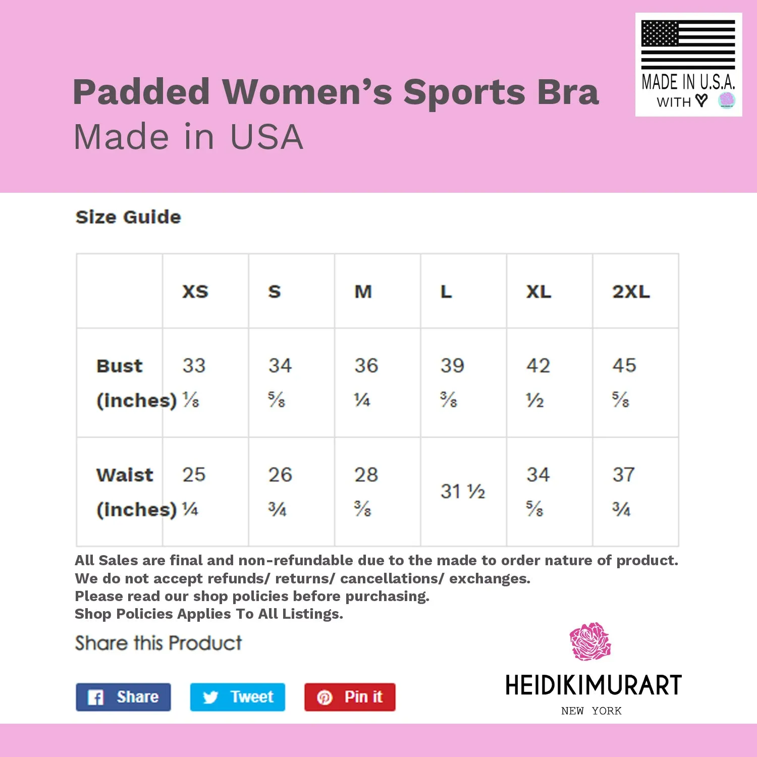 Rainbow Ombre Sports Bra, Colorful Premium Women's Padded Bra- Made in USA/EU