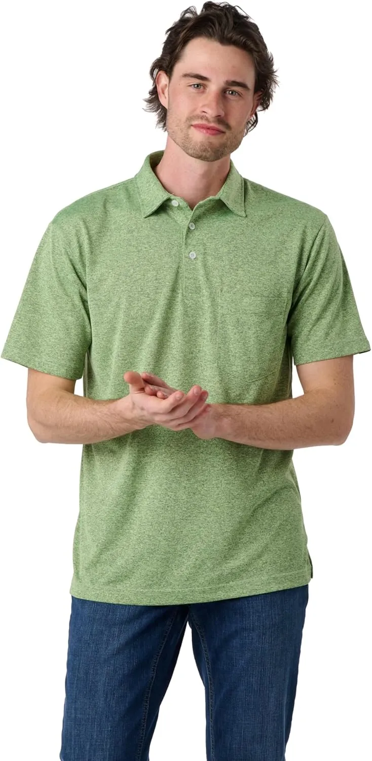 Recover Men's Recycled Polyester Polo Shirt  Moisture-Wicking, Lightweight & Breathable, Athletic Fit