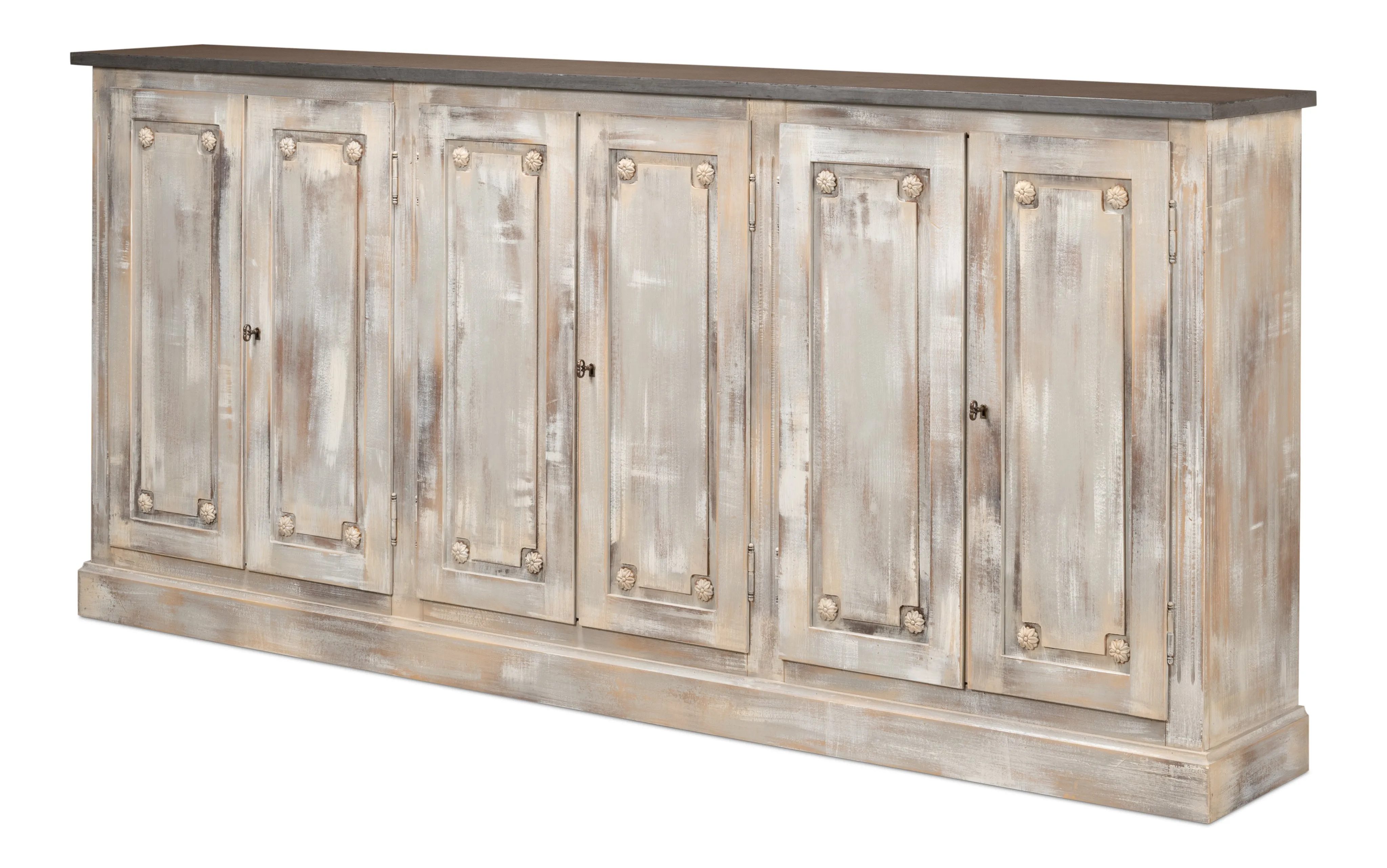 Sarreid - Bellagio Sideboard  96 Grey Oak - Grey - Traditional