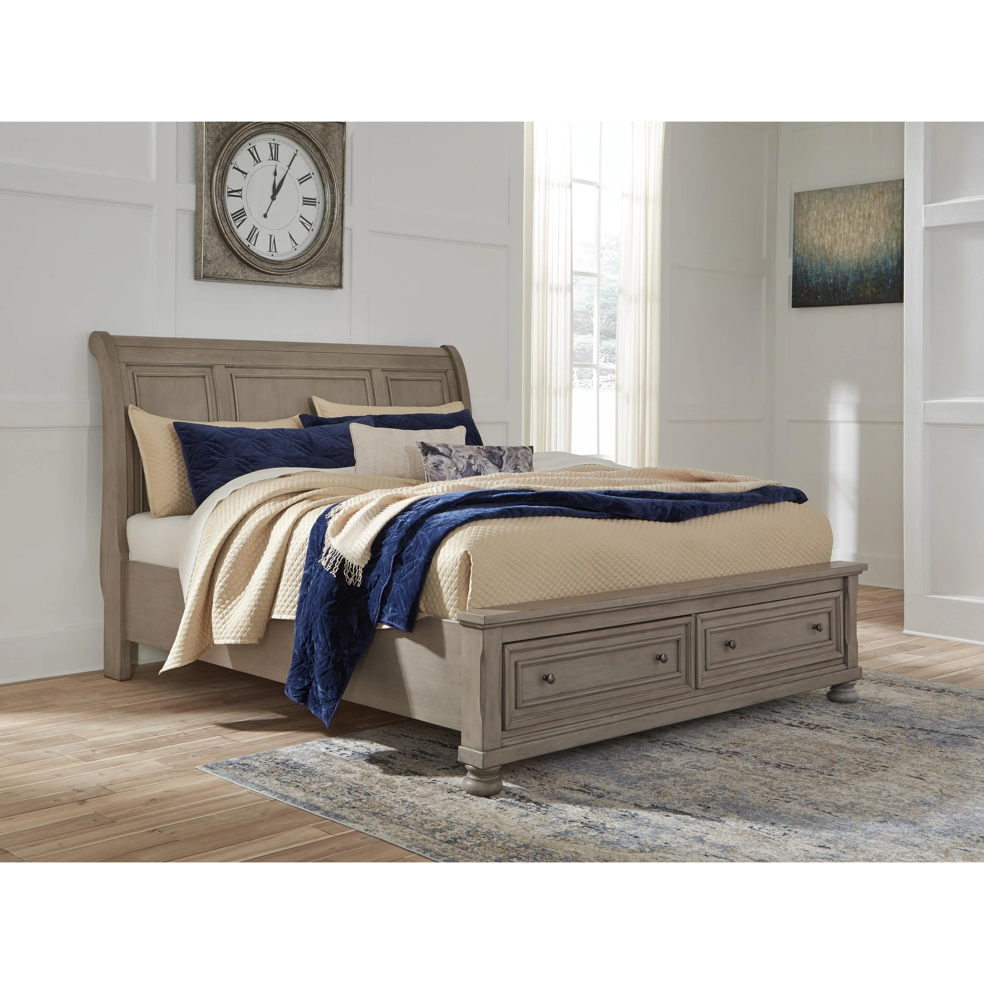 Signature Design by Ashley Lettner B733 6 pc Queen Sleigh Storage Bedroom Set