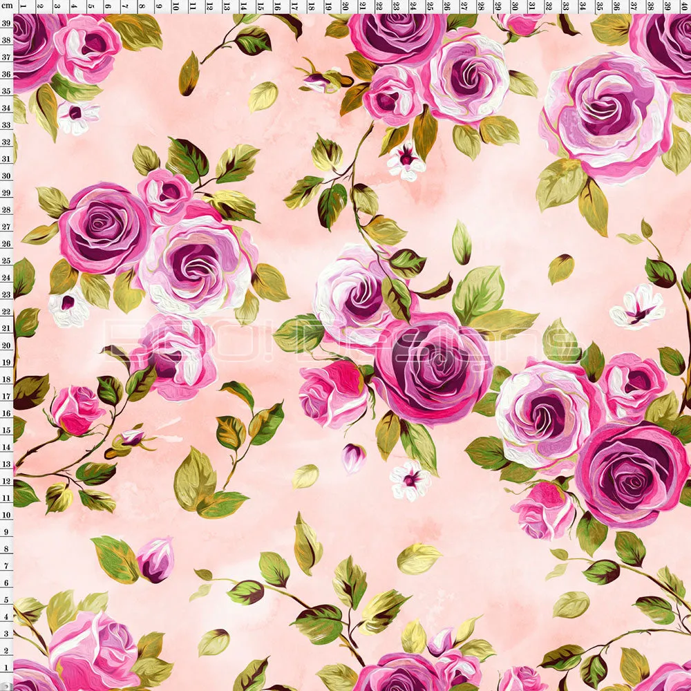 Spandex Painted Rose Pink