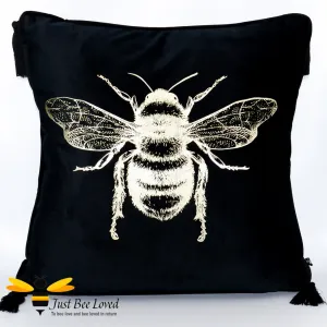 Temerity Jones Black & Gold Bee Scatter Cushion - 2 Styles