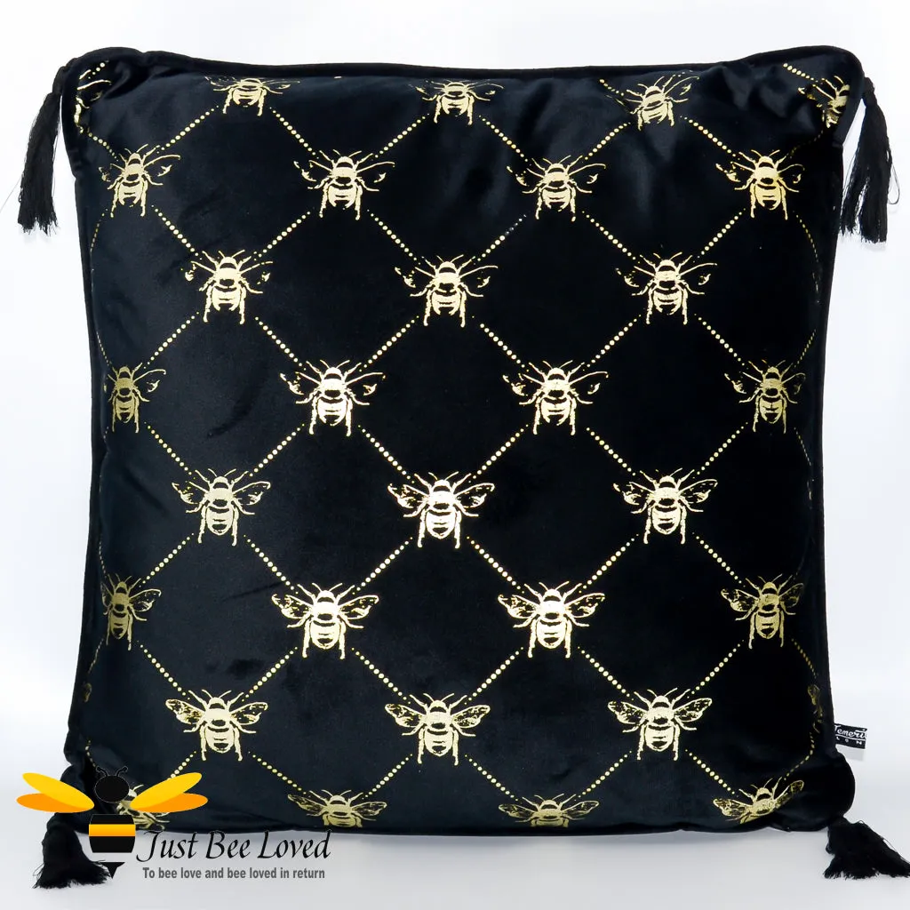 Temerity Jones Black & Gold Bee Scatter Cushion - 2 Styles