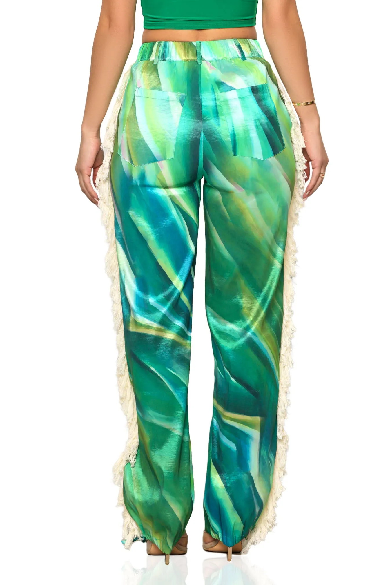 Tropical Wave Pants (Green Multi)