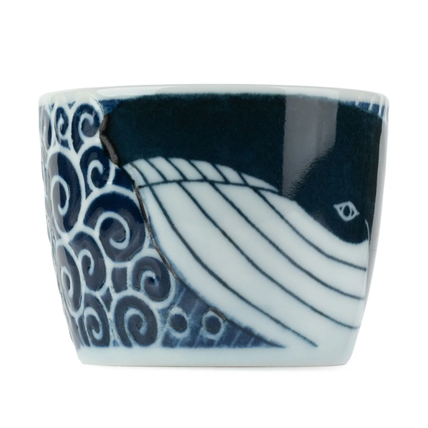 Whale Indigo Blue Japanese Cup