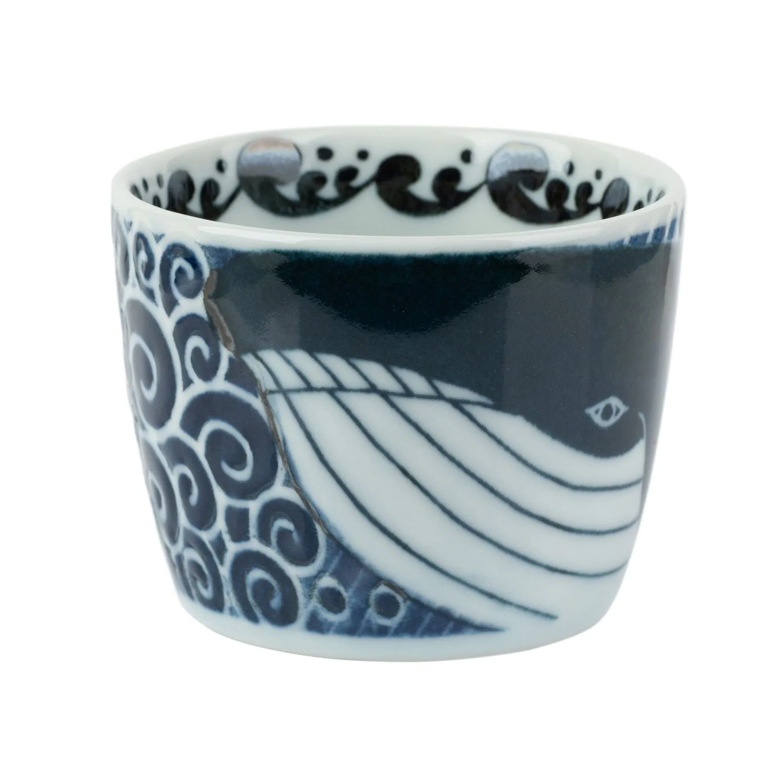 Whale Indigo Blue Japanese Cup