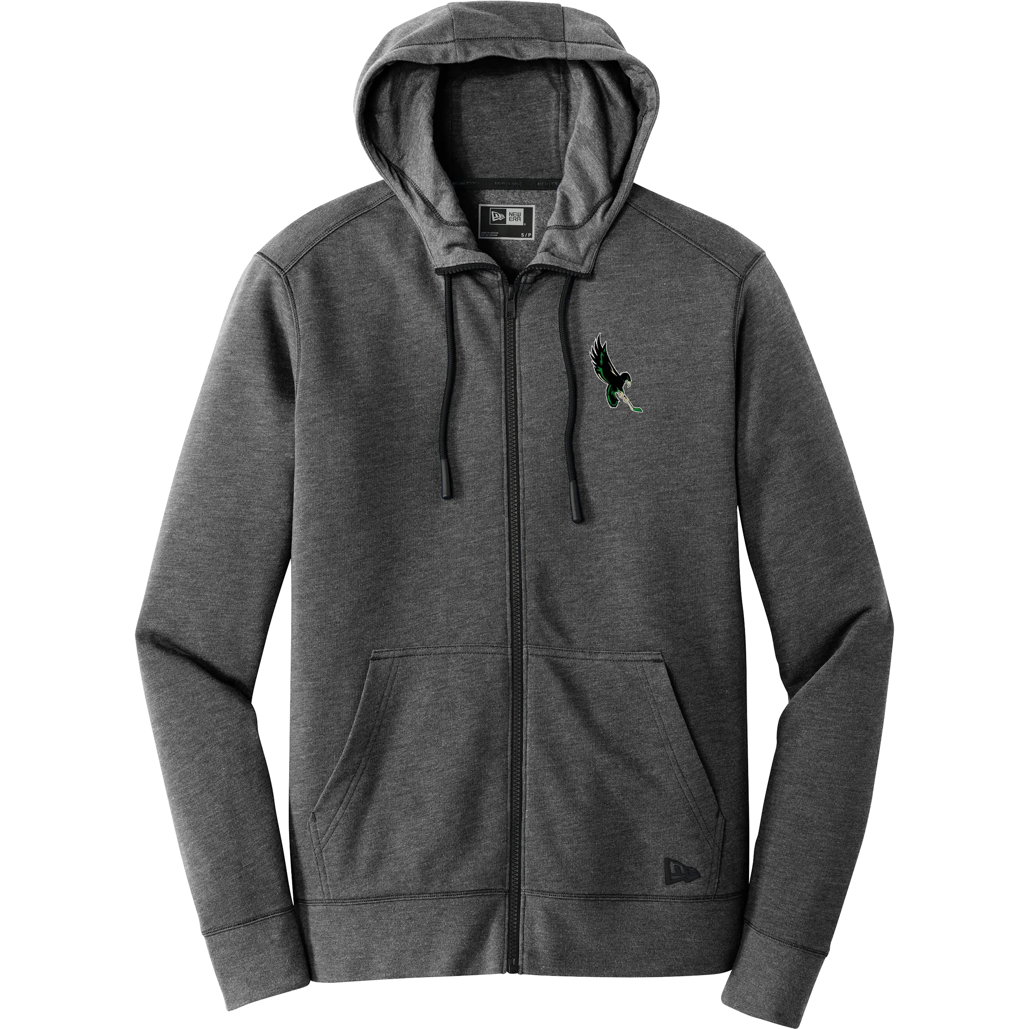 Wilmington Nighthawks New Era Tri-Blend Fleece Full-Zip Hoodie