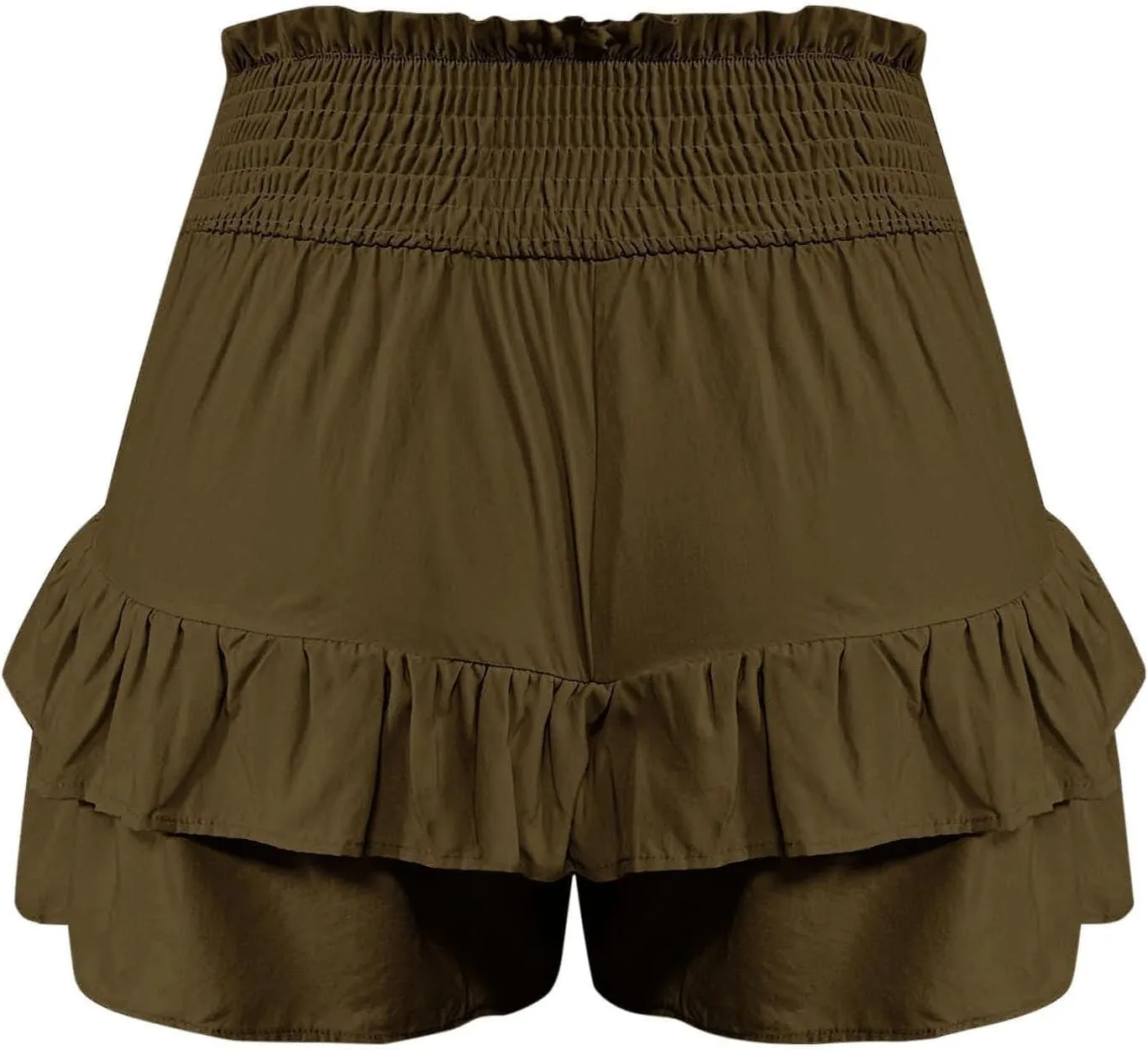 Women's Mini Skirts Flowy Shorts Casual Boho Ruffle Summer High Waist Beach Pleated Skirt Concert Outfits, S-2XL